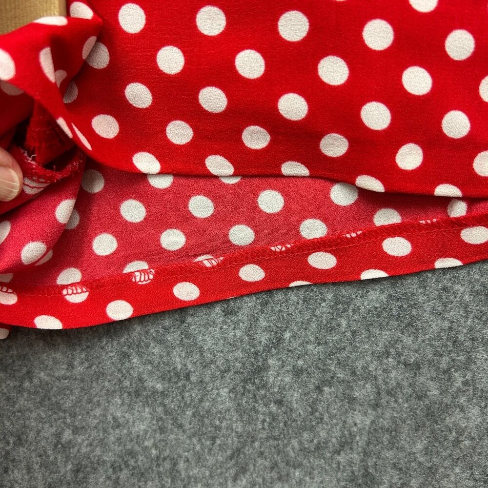 Disney Lauren Conrad Minnie Mouse Bow Shorts Women's Size XL Red Polka Dot - Picture 6 of 12